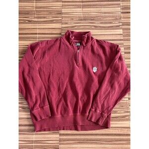 Indiana Hoosiers Red IU 1/4 Zip Pullover size 2XL XXL